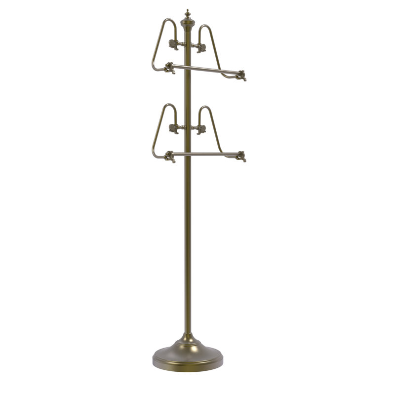 Porte-serviettes sur pied Gober, Laiton antique