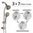 Dual Shower Head 1.8 GPM GPM-64536758