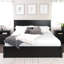 Tête de lit Xochitl, tête de lit à panneau en bois, P 2,25 po x l 81 po x H 48 po, noir-31132058-31132054