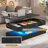 47.2-inch High-Gloss Lift Top Coffee Table with LED Lighting & Storage Drawer-622318049-622318048