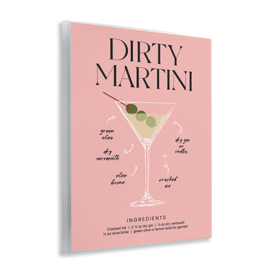 Plaque murale Dirty Martini Pink Recipe