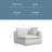Jasmine Right-Arm Sofa Module 44-inches Wide, Handcrafted Contemporary-Style Right-Arm Accent Chair for Living Room