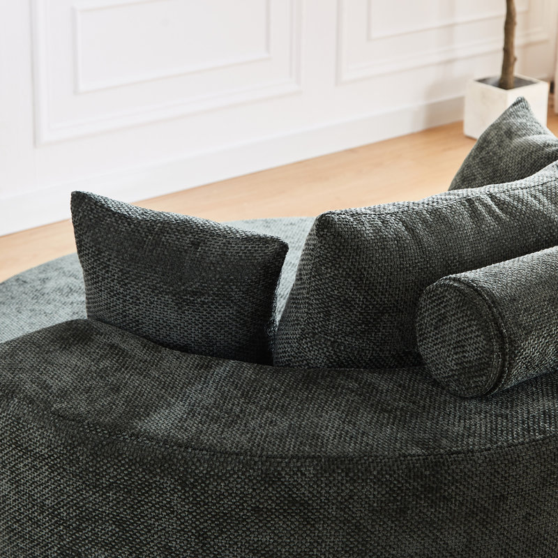 Fauteuil pivotant Fluffy Chenille