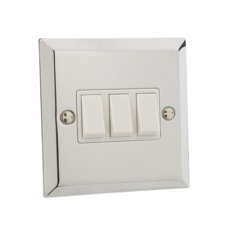 3 Gang 2 Way Wall Mounted Light Switch