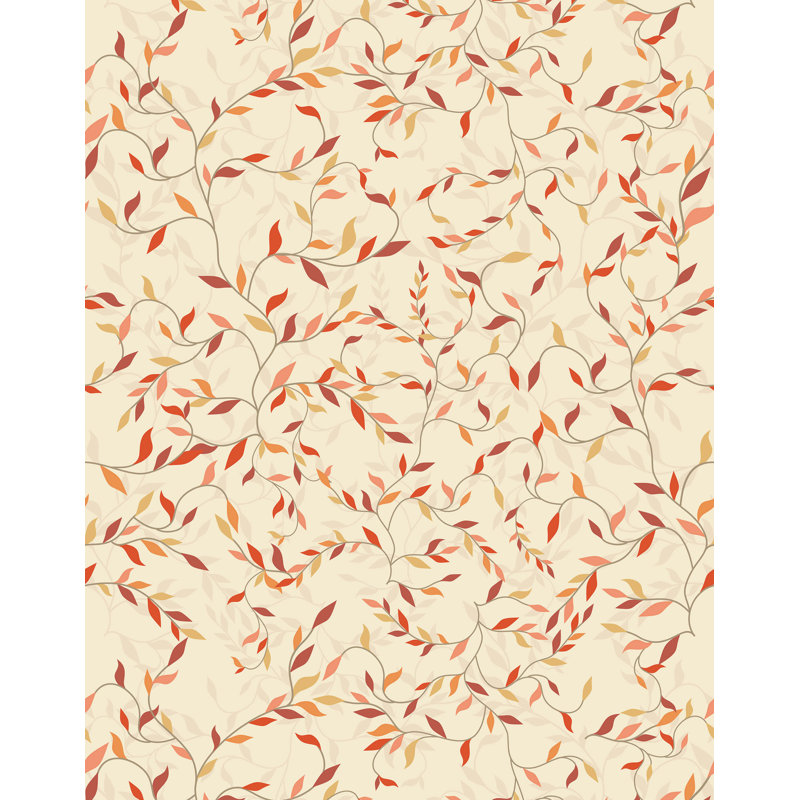7m x 75cm Matte Vine Leaf Wallpaper Roll, Beige