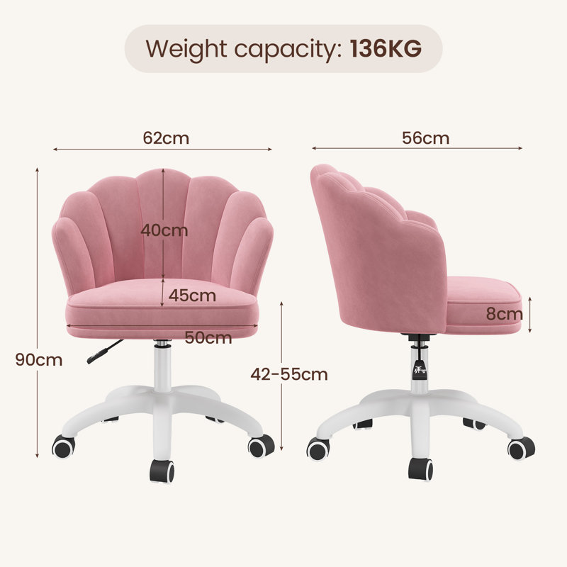 Foam Office Chair, Pink