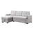 84"W Fabric Reversible Sleeper Sectional With Storage Chaise, Charging Ports, And Side Pockets - Gray, 3 Seats, 17" Seat Back Height Cup Holder,