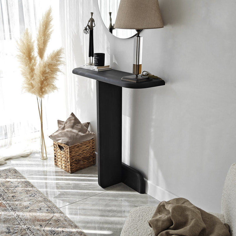 Commode moderne en bois massif Bellest, couleur anthracite, 31,5 po x 33,5 po x 9,8 po | Fabrication 100% bois massif, design scandinave | Solution de rangement durable et élégante pour la chambre à coucher et le salon, élégante et fonctionnelle