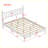 Queen Size Wood Platform Bed with Gourd Shaped Headboard,Retro Style Platform Bed with Wooden Slat Support-505280987