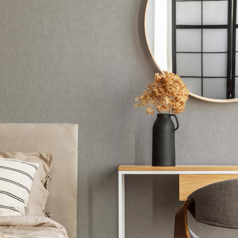 Superfresco Easy Zara Textured Plain Wallpaper, Grey