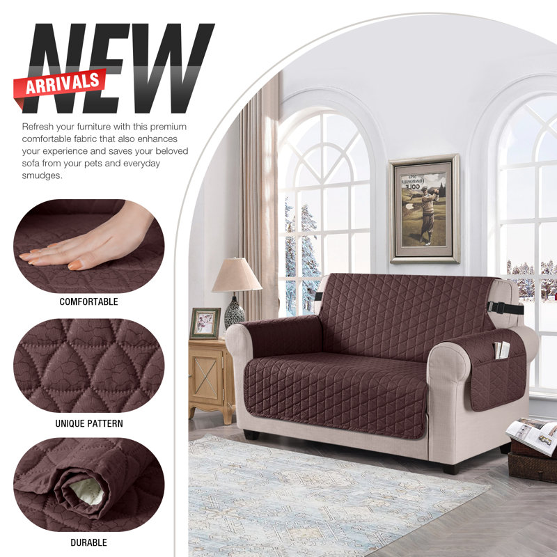 Housse de canapé imperméable pour causeuse Wildee, Café
