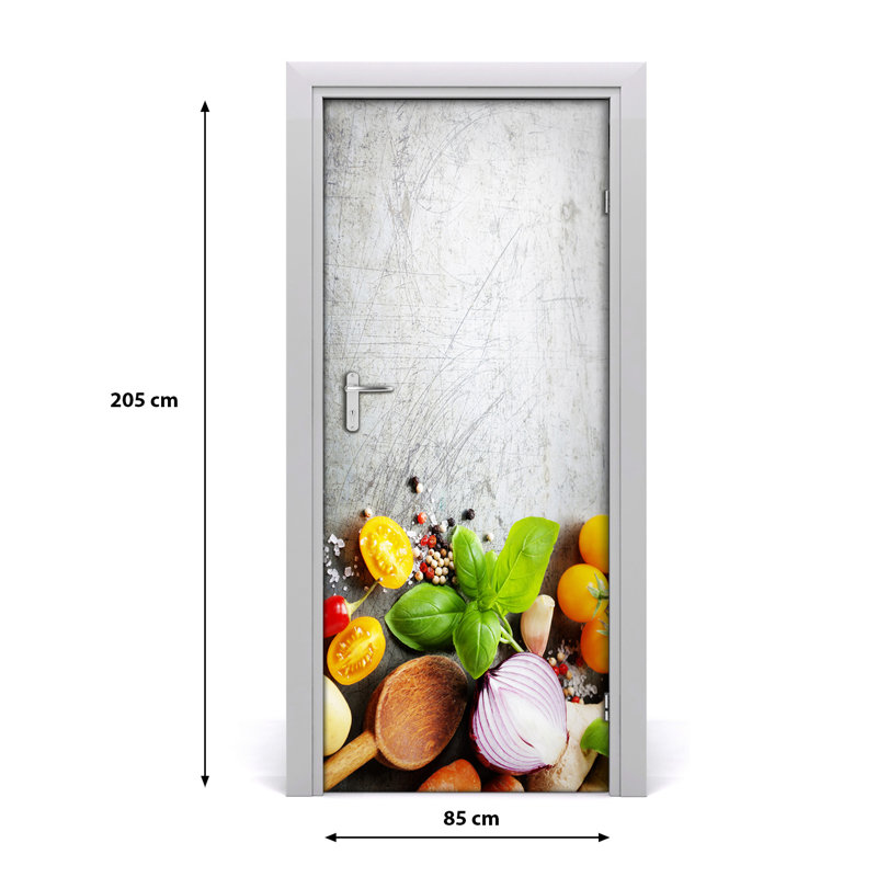 Vegetables Door Decal, 205cm H x 85cm W