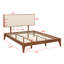 Lit plateforme tapissier Modern: tête de lit réglable et structure en bambou durable