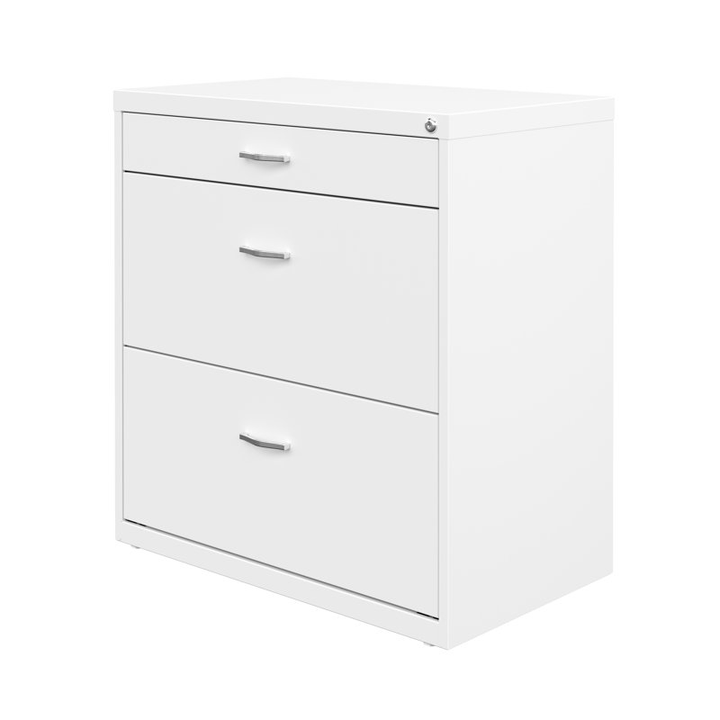 Clete 30'' Wide 3 -Drawer Steel File Cabinet, White