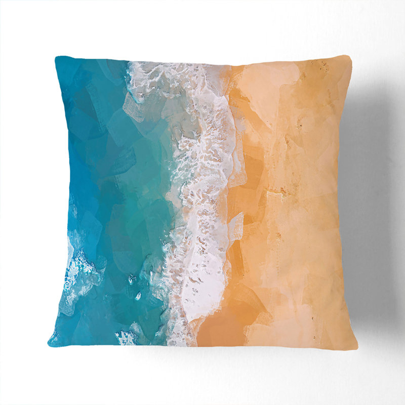 Beach In Australia In Abstract Abstract Square Throw Cushion, 55 x 55 cm, White