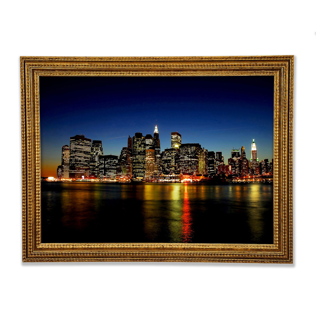 New York City View From Jersey - Einzelne Bilderrahmen Kunstdrucke