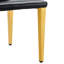 Chaises de salle à manger noires Pu avec pieds en métal doré, de 4 - 4 pieds élégants et confortables pour le confort-1115684800