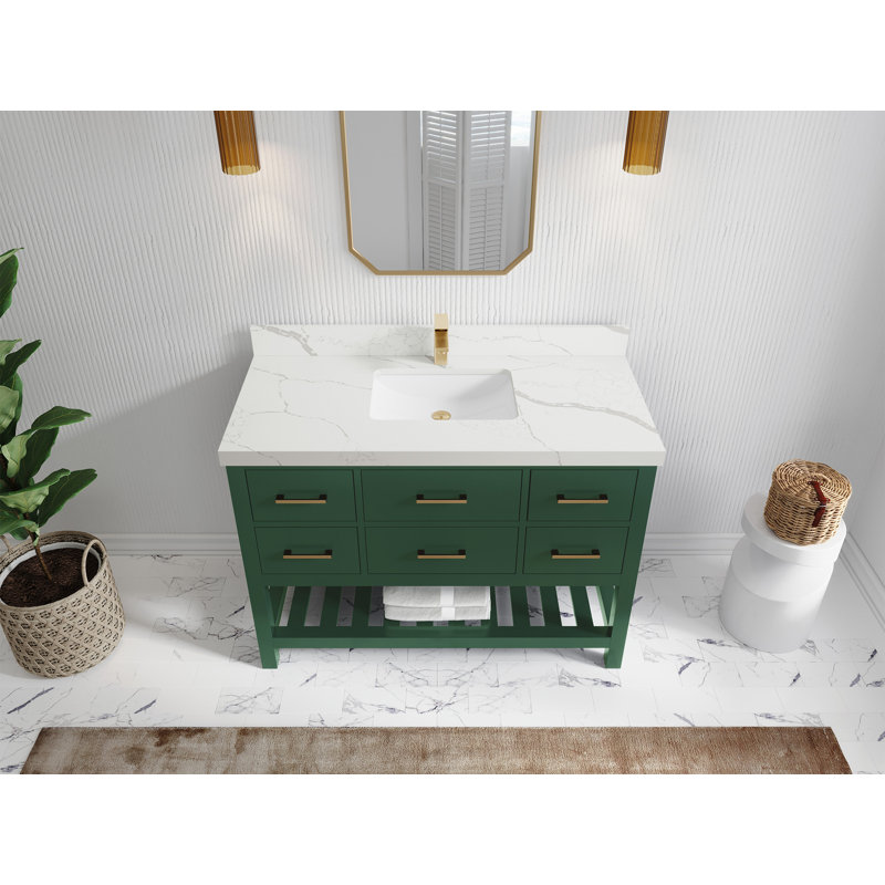 Ensemble de meuble-lavabo simple l 48 po Parker, Calacatta Laza