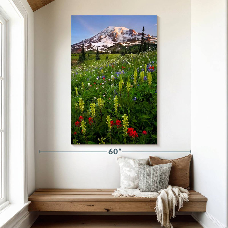 Alvord Mount Rainier Wildflowers, H 51 po x l 34 po