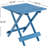 Blue Portable Solid Wood Patio Folding Table - For Backyard, Balcony Outdoor Wood, Portable,
