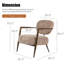 Chaises d'appoint modernes, structure en métal brun clair, salon spacieux pour la maison