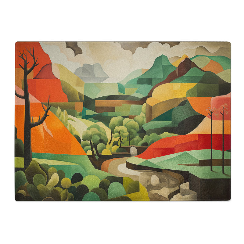 Landscape Constructivism  Glass Chopping Board
