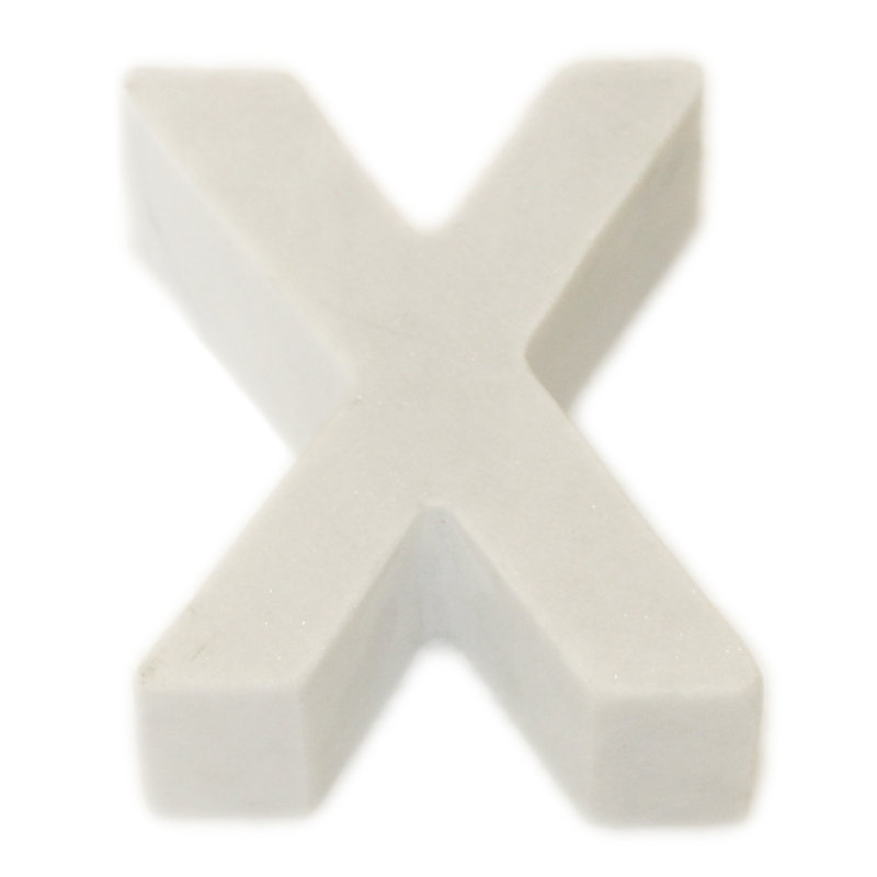 Zeb Marble Helvetica Letter Block, X