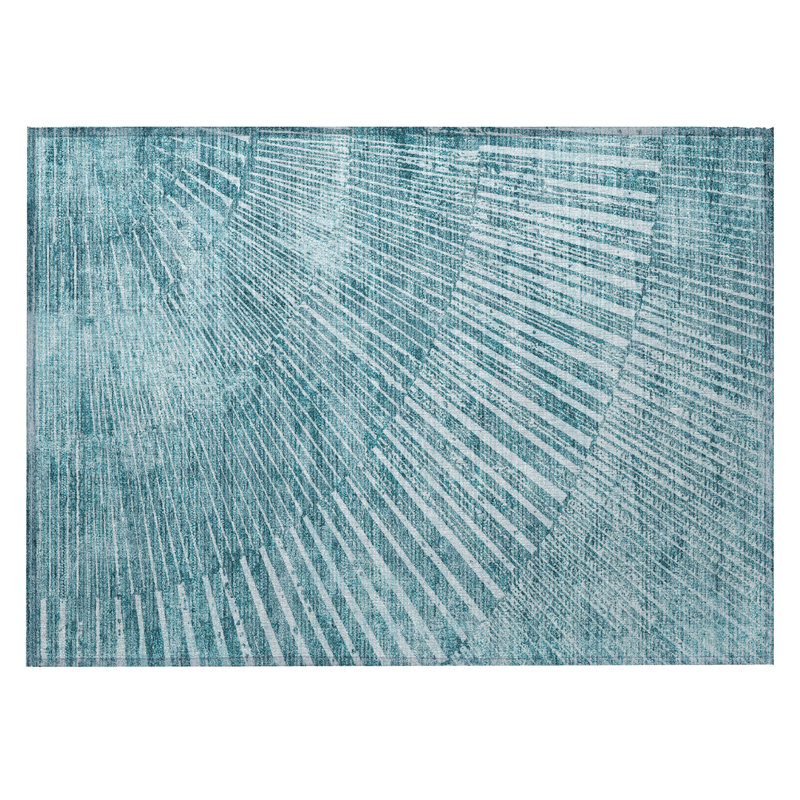 Tapis extérieur lavable antidérapant 2 pi x 3 pi bleu sarcelle