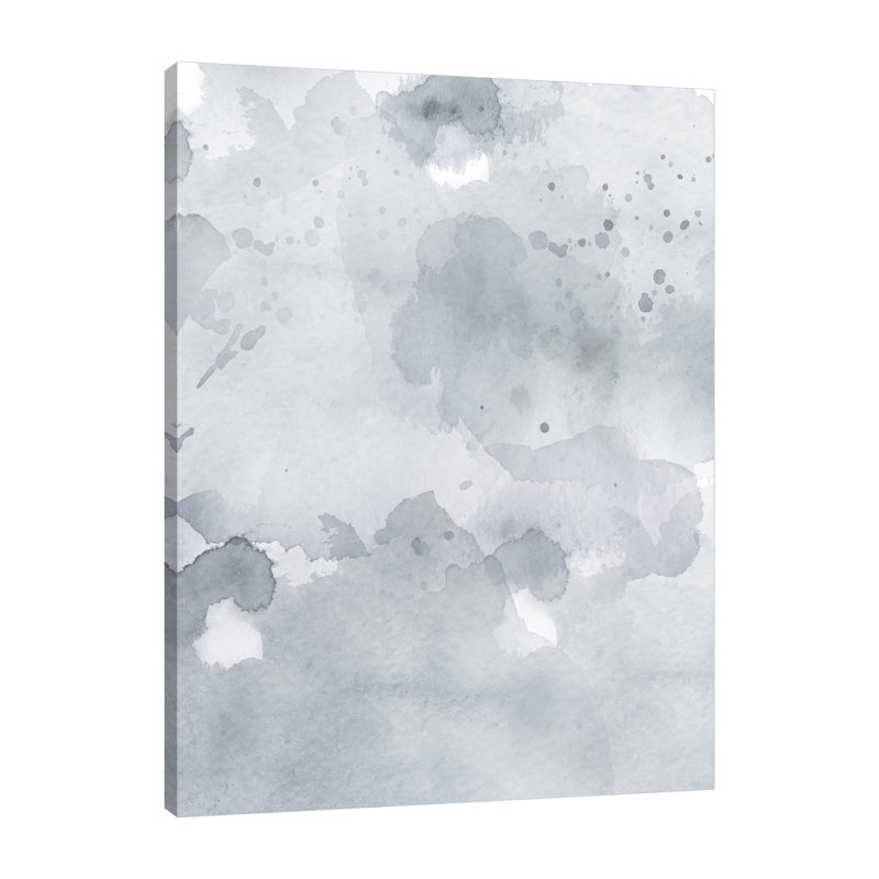 «Gray Blue Abstract», toile tendue par Leah Straatsma, H 32 po x l 24 po x P 1,5 po