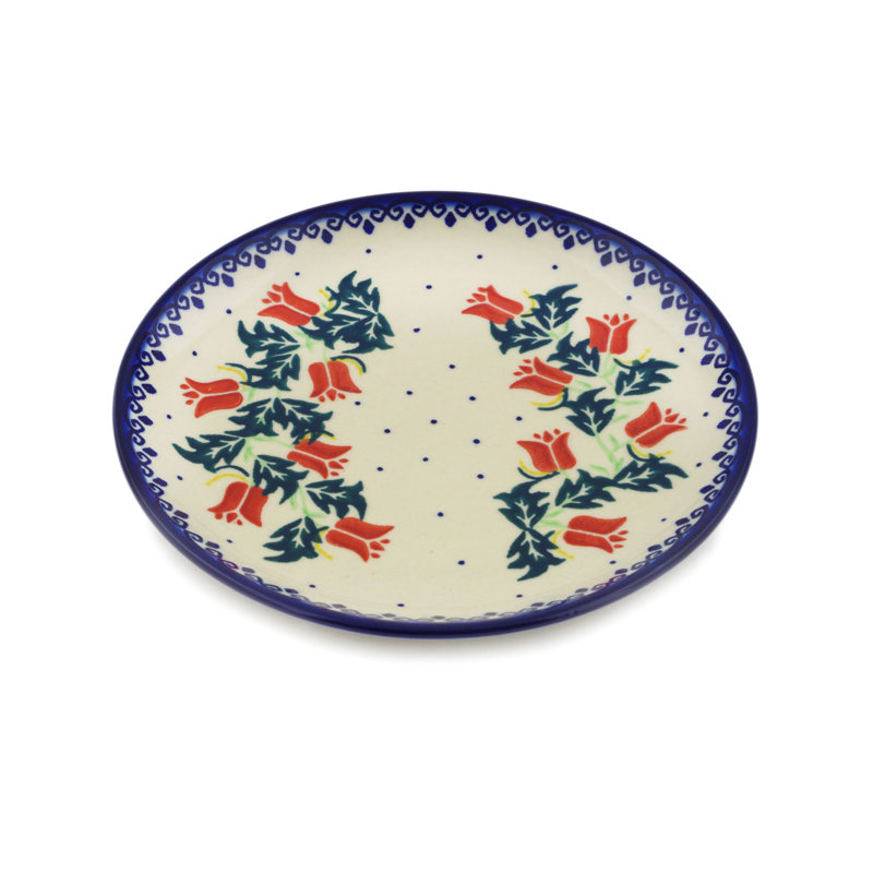 Assiette d’apéritif de poterie polonaise 8 po