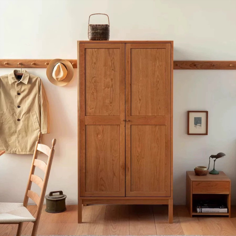Modern Minimalist Solid Wood Wardrobe