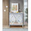 Armoire de rangement en bois avec garniture miroir Karrol-395890498