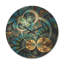 Horloge murale avec fleur fractale symétrique-63618644
