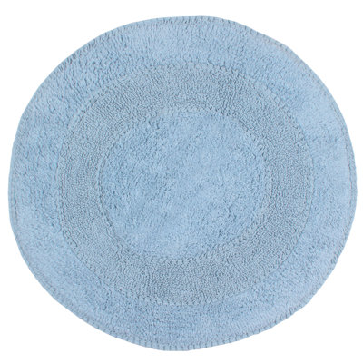 Gadbois Double Ruffle Cotton Round Bath Rug
