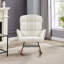 Fauteuil berçant crème blanc Teddy