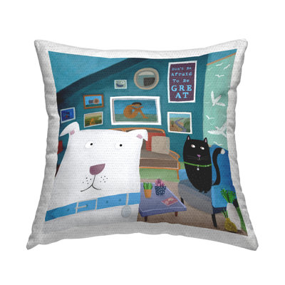 Abstract Outdoor Throw Pillow