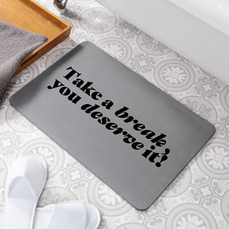 Non-Slip Shower Mat, Grey