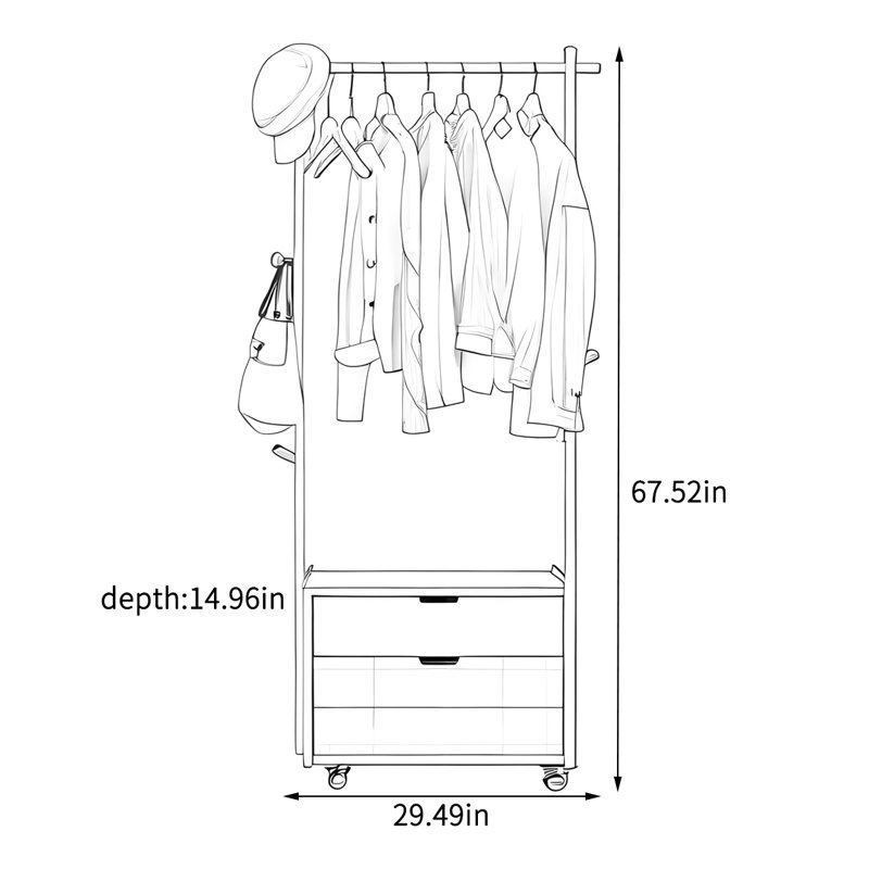 Versatile Coat Rack with Storage