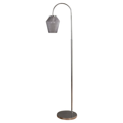 Bettzel Polished Chrome Plate Column Floor Lamp