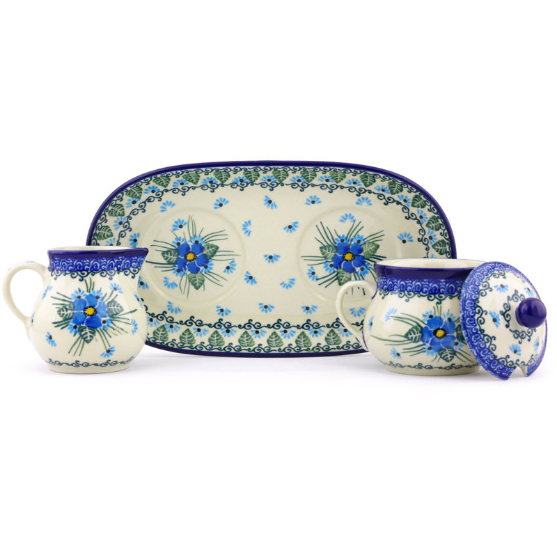 Rousey Sugar And Creamer Set with Lid