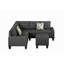 Canapé modulaire 6 pièces rembourré-1073082530