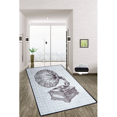 Soft & Durable Area Rug, 6.6 x 9.5 Feet, 100% Polyester, Antibacterial, Non-Slip Underside, 0.4 in Pile Height | Machine Washable, Easy Care | Perfect for Living Room, Bedroom, and Dining Areas
