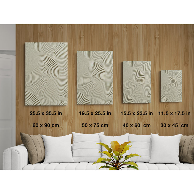 Impression sur toile Zen Garden Sand Swirls, 17,5 po x 11,5 po