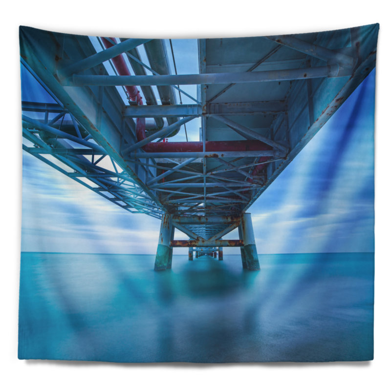 Grande tapisserie marine Seascape, H 78 po x l 92 po