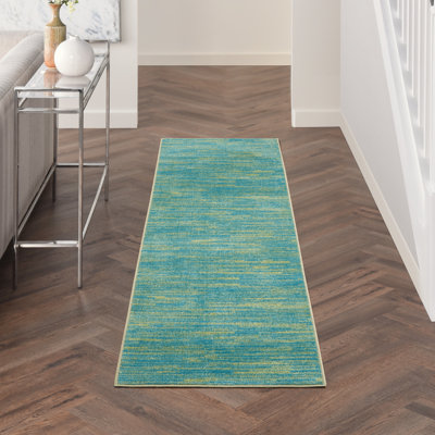 Tapis bleu / vert Nourison Essentials
