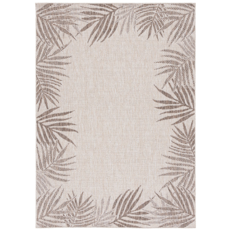 Tapis d'intérieur / extérieur à motif floral Performance Alcinda, Rectangle 9 pi x 12 pi