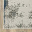 Tapis d'extérieur abstrait bleu et beige 5 pi x 7 pi résistant aux taches