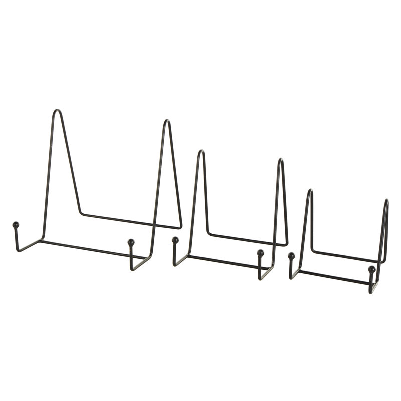 Chevalet Cole-H en métal gris, H 10,35 po x l 10,4 po x P 10,15 po, Noir