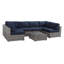 Ensemble de conversation pour 6 personnes avec coussins Euporie Wicker-499541369
