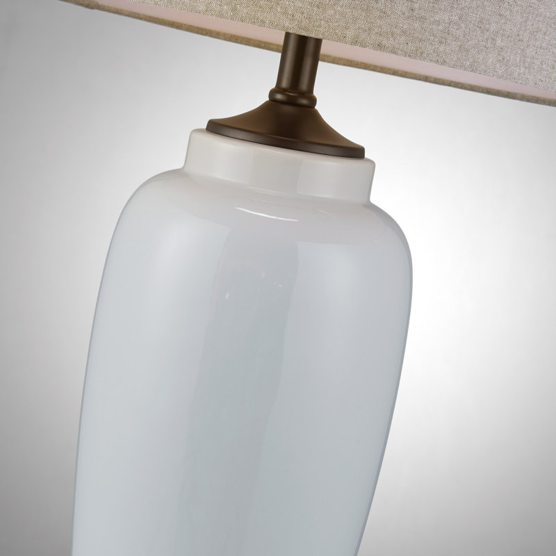 Bokoshe Ceramic Table Lamp, Gray, Gray, 29.25" H x 15" W x 15" D